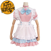 【In Stock】Maid Cosplay Pink Lolita Dress Costume Costumes